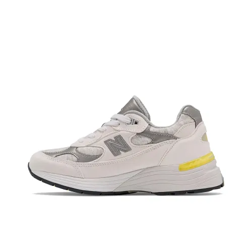 New Balance NB 992 Low Топ Беговые кроссовки Женские Серый Белый Желтый