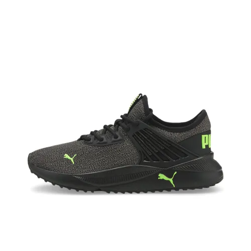 PUMA Pacer Future Шок Абсорберы Противоскользящие Устойчивые к Износу MID Топ Повседневные Беговые кроссовки Мужские Черные Зеленые