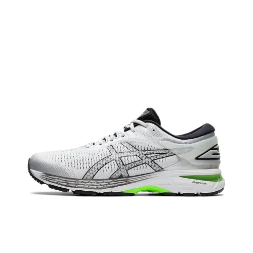 Asics Gel Kayano 25 Износостойкие Низкие Кроссовки для Бега Мужские Серый Зеленый 4E Ширина
