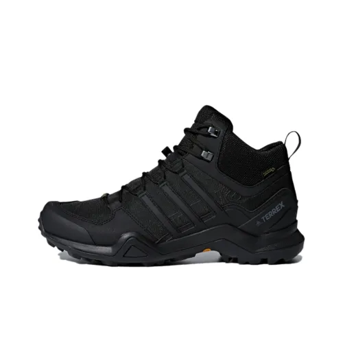 adidas Terrex SWIFT R2 MID GT Амортизаторы Slip-resistant Abrasion-resistant MID Топ Уличная обувь Мужской Черный