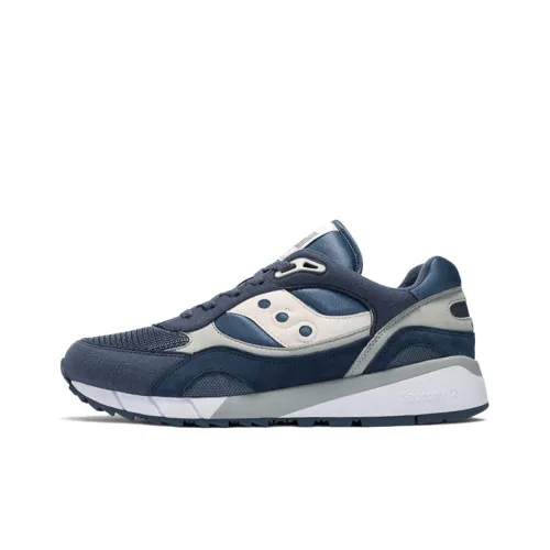 Saucony Shadow 6000 Амортизаторы Slip-resistant устойчивые к истиранию дышащие низкий топ беговые кроссовки Мужские Серый Синий