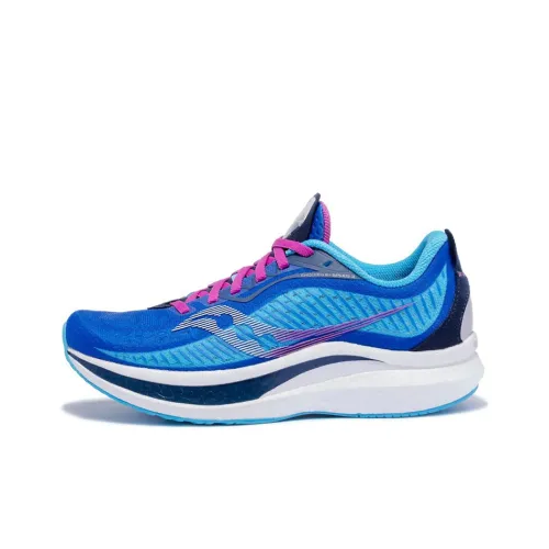 Saucony Endorphin Speed 2 Low Топ Карбоновая плита Бег на длинные дистанции Обувь Женские Синий Белый Стандарт M
