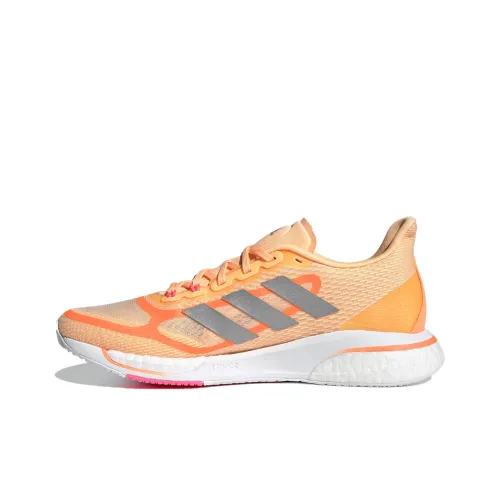 Adidas Supernova+ Low Топ Беговые кроссовки Женские Оранжевый Розовый Серебряный