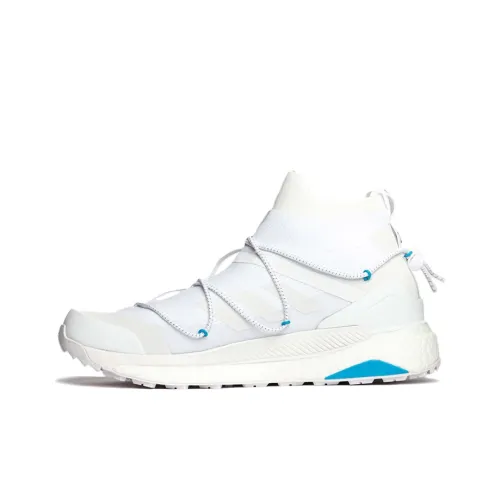 adidas Terrex FREE HIKER Slip-Resistant High Top Альпинистская Обувь Мужская Белый Синий