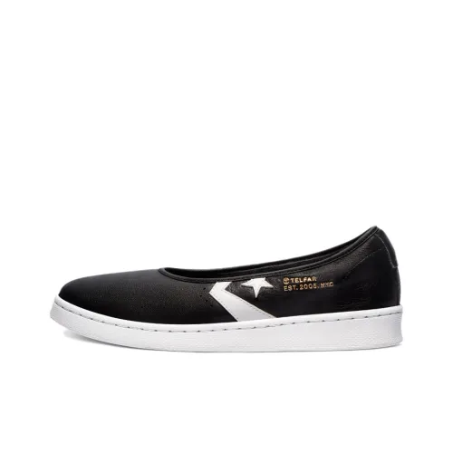 Конверс Cons Pro Leather Slip On Low Top Скейтборд Кроссовки Унисекс Черный Белый