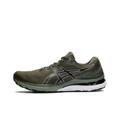 Asics Gel Kayano 28 Low Топ Беговые кроссовки Мужские Армейский зеленый