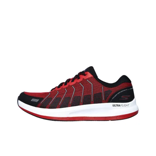 Skechers Go Run Pulse Low Топ Беговые кроссовки Мужской Красный черный