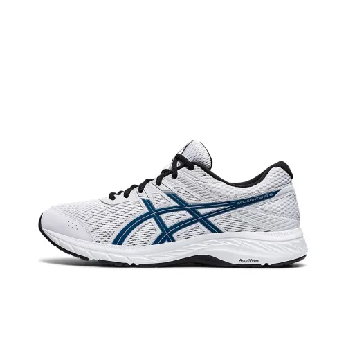 Asics Gel Contend 6 Устойчивые к истиранию Низкие Кроссовки для Бега Мужские Серый Синий