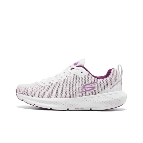 Skechers GO RUN Series Низкие Беговые Кроссовки Женские Белые Фиолетовые