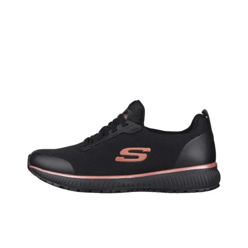 Skechers Squad Sr Амортизация Износостойкий Низкий Топ Повседневная Обувь Женская Черная