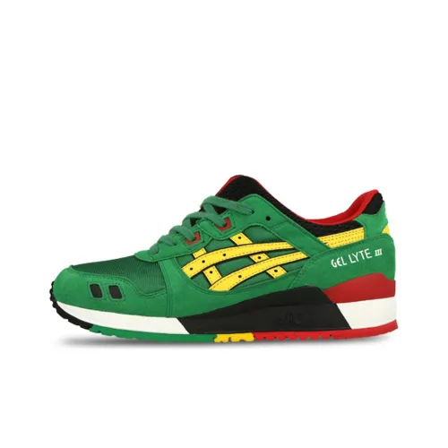 Asics Gel Lyte 3 Low Топ Беговые кроссовки Унисекс Зеленый Желтый