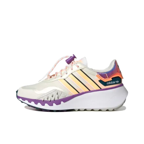 Adidas Originals Choigo Дышащие Низкие Беговые Кроссовки Женские Белые Апельсиновые