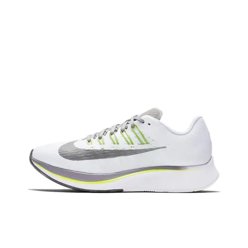 Nike Zoom Fly 1 Амортизация Дышащий And Широкий Низкий Топ Тренировочные Беговые Кроссовки Женские Белый Серый Черный