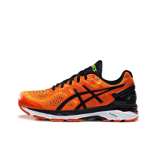 Asics Gel Kayano 23 Устойчивые к износу MID Топ Беговые кроссовки Мужские Оранжевые Черные
