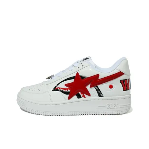 A BATHING APE BAPE STA Низкий Топ Стильный Скейтбординг Мужской Белый