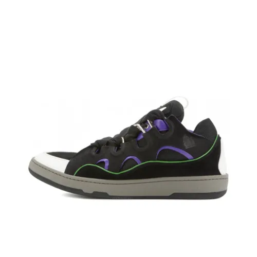 Lanvin Curb Low Топ Стильные Скейтбординги Мужской Черный Белый