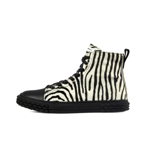 Giuseppe Zanotti GZ Blabber Высокие Кроссовки для скейтбординга Мужские Черно-белые