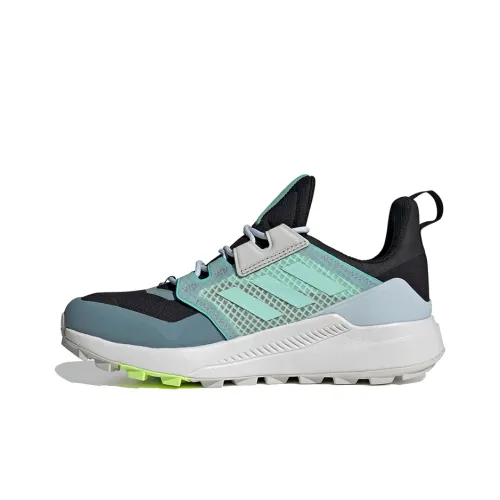 adidas Terrex Trailmaker Дышащие Низкие Беговые Кроссовки Женские Черный Серый Зеленый