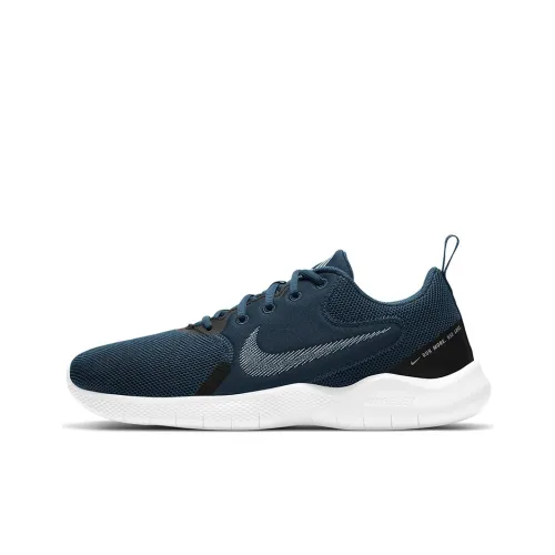 Nike Flex Experience RN 10 Амортизаторы Slip-resistant Abrasion-resistant Низкий топ Беговые кроссовки Мужские Синий Белый