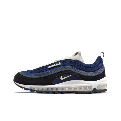 Nike Air Max 97 Low Топ Повседневные Беговые Кроссовки Мужские Черные Синие