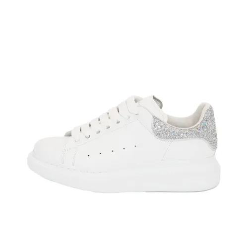 Alexander McQueen Oversized Sneaker Low Топ Стильные Скейтбординги Женские Белые Многоцветные Серебристые