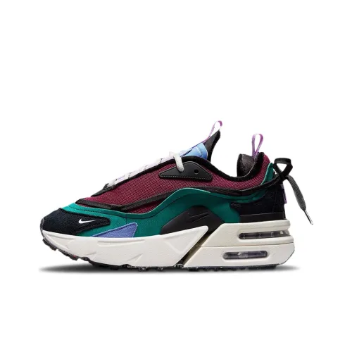 Nike Air Max Furyosal Low Топ Повседневные Беговые Кроссовки Женские Черный Зеленый Красный