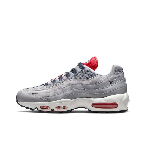 Nike Air Max 95 Low Беговые кроссовки Мужские Серый Красный Синий