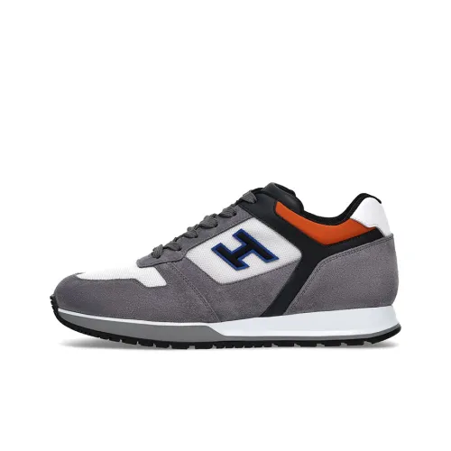 HOGAN H321 Низкий Топ Повседневная Обувь Мужская Серый Белый