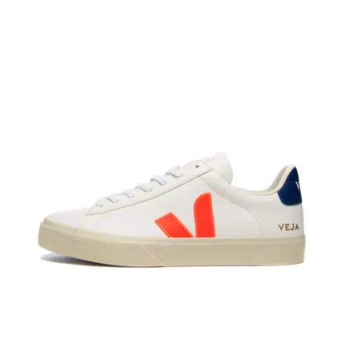 VEJA Campo Low Топ Стильные Скейтбординги Унисекс Белый Оранжевый