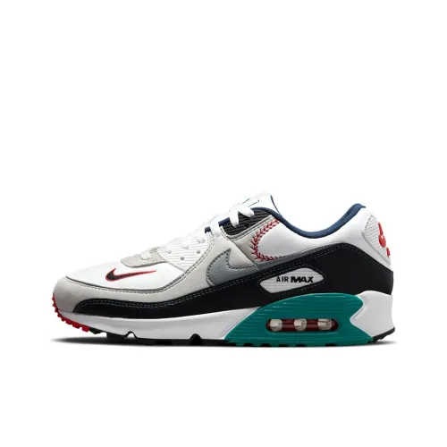 Nike Air Max 90 Low Топ Беговые кроссовки Мужские Белый Зеленый Черный