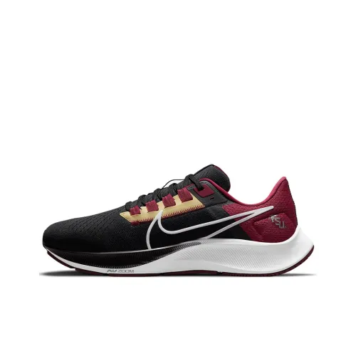 Nike Pegasus 38 Амортизация Противоскользящий Низкий Отскок Низкий Топ Кроссовки для Бега на Дистанцию Мужские Черный Красный Белый