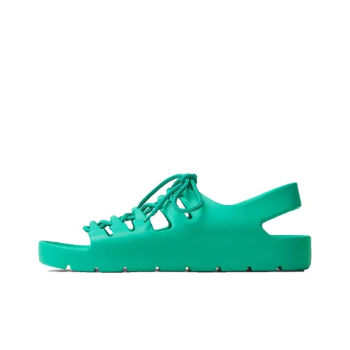 Bottega Veneta Jelly One Strap Sandals Women's Green