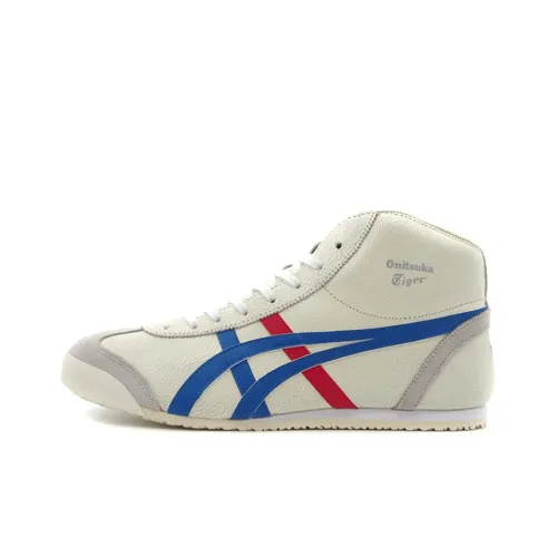 Onitsuka Tiger Mexico Mid Runner MID Топ Кэжуал Унисекс Белый Красный Синий