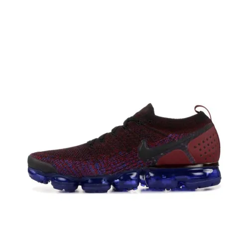 Nike VaporMax Flyknit 2 Low Топ Повседневные Беговые Кроссовки Мужские Красный Синий