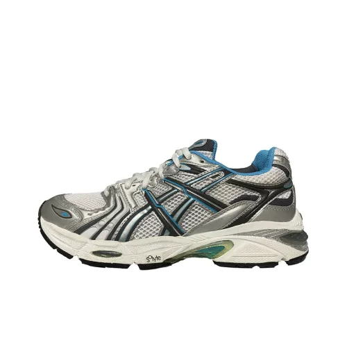 Asics Gel Kayano 14 Устойчивые к истиранию Низкие Кроссовки для Бега Женские Серебряные Синие Ширина D