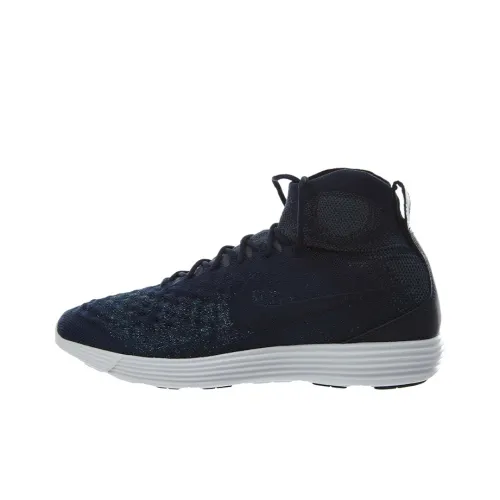 nike Lunar Magista 2 FK FC Training Амортизаторы Противоскользящие Устойчивые к истиранию Высокий Топ Повседневная обувь Мужская Синий