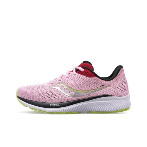 Saucony Guide 14 Амортизация Противоскользящий Устойчивый к истиранию Легкий Поддержка Низкий Топ Беговые кроссовки Женские Розовый