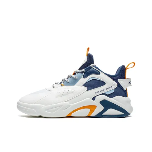 XTEP Fengxing 1,0 Амортизаторы Slip-resistant Abrasion-resistant MID Топ Спортивная повседневная обувь Мужская Белый Синий