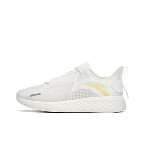 ANTA RUNNING Collection Амортизаторы Шок Резистентность к Сцеплению Низкий Топ Беговые кроссовки Женские Белый Желтый