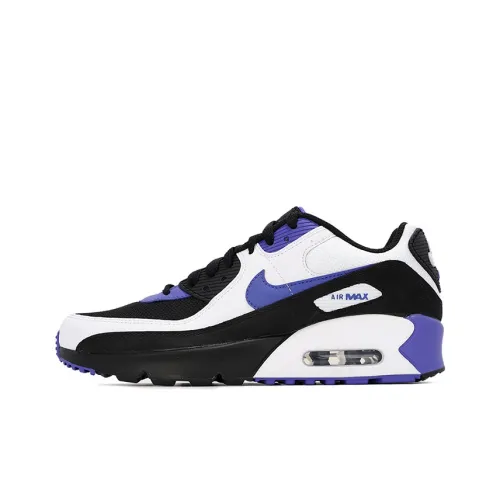 Nike Air Max 90 Low Топ Air Cushion Беговые кроссовки GS Черный Белый Фиолетовый
