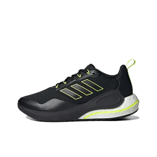 Adidas Alphalava Износостойкий Низкий Топ Повседневные Беговые Кроссовки Унисекс Черный