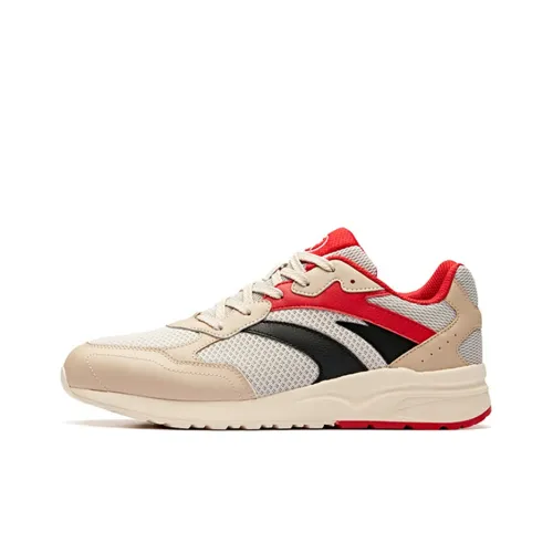 ANTA Амортизирующие подошва Устойчивая к истиранию Низкий топ Беговые кроссовки Мужской Светлый тауп