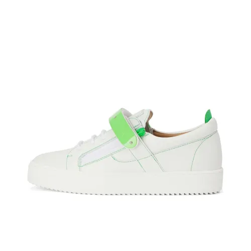 Giuseppe Zanotti GZ Coby Low Топ Стильные Скейтбординги Мужской Белый Зеленый