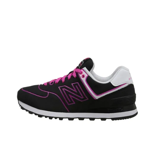 New Balance NB 574 Series 'Неон Lights' Низкие Кроссовки для Бега Женские Черные Розовые Красные