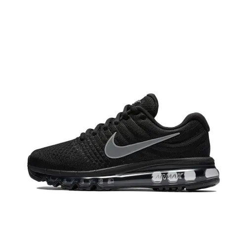 Nike Air Max 2017 Амортизация Дышащий И Устойчивый Дизайн Низкий Топ Повседневные Беговые кроссовки Мужские Черные