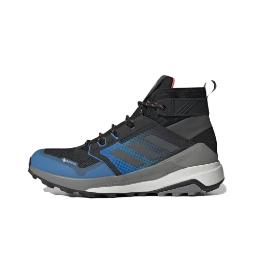 adidas Terrex Trailmaker Gore Tex Поход Slip-resistant Abrasion-resistant High Top Streetwear Мужская Черно-синяя