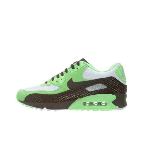 Nike Air Max 90 Low Топ Беговые кроссовки Мужской Черный Зеленый