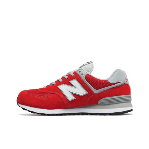 New Balance NB 574 Classic Low-Top Беговые кроссовки Мужские Красный Серый