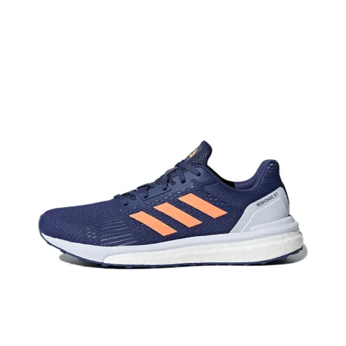 Adidas Response Амортизация и Дышащий Низкий Топ Беговые кроссовки Женские Темно-синий