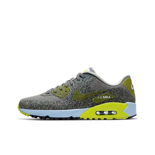 Nike Air Max 90 Low Топ Марафон Беговые кроссовки Мужской Серый Желтый